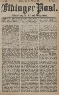 Elbinger Post, Nr. 41, Freitag 18 Februar 1881, 8 Jahrg.