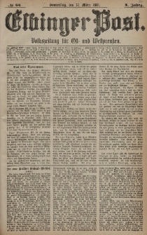 Elbinger Post, Nr. 64, Donnerstag 17 März 1881, 8 Jahrg.