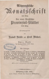 Altpreußische Monatsschrift, 1871, Bd. 8