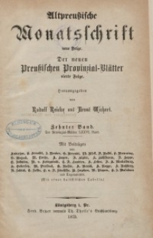 Altpreußische Monatsschrift, 1873, Bd. 10