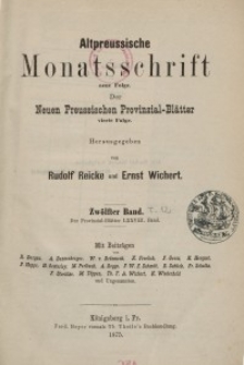 Altpreussische Monatsschrift, 1875, Bd. 12