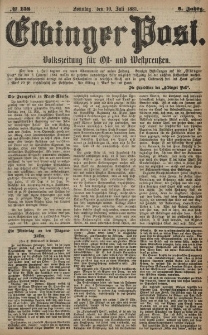 Elbinger Post, Nr. 158, Sonntag 10 Juli 1881, 8 Jahrg.