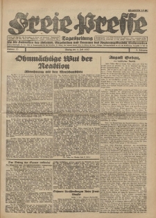 Freie Presse, Nr. 70 Montag 4. Juli 1927 3. Jahrgang