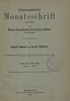 Altpreussische Monatsschrift, 1887, Januar-März, Bd. 24