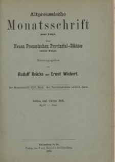 Altpreussische Monatsschrift, 1887, April-Juni, Bd. 24