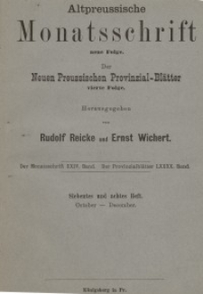 Altpreussische Monatsschrift, 1887, Oktober-Dezember, Bd. 24