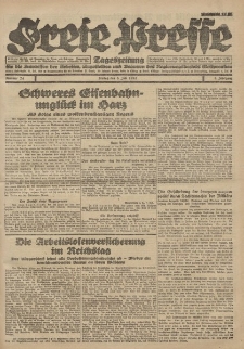 Freie Presse, Nr. 74 Freitag 8. Juli 1927 3. Jahrgang
