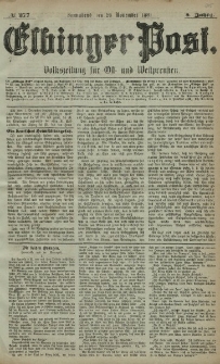 Elbinger Post, Nr. 227, Donnerstag 29 September 1881, 8 Jahrg.