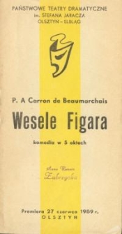 Wesele Figara - program teatralny