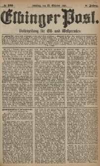 Elbinger Post, Nr. 248, Sonntag 23 Oktober 1881, 8 Jahrg.