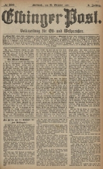 Elbinger Post, Nr. 250, Mittwoch 26 Oktober 1881, 8 Jahrg.
