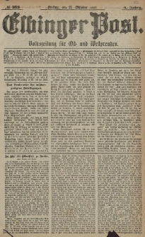 Elbinger Post, Nr. 252, Freitag 28 Oktober 1881, 8 Jahrg.