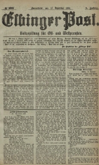 Elbinger Post, Nr. 295, Sonnabend 17 Dezember 1881, 8 Jahrg.