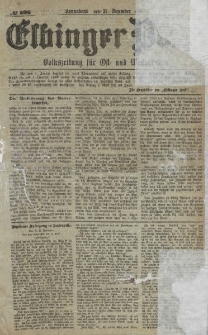 Elbinger Post, Nr. 306, Sonnabend 31 Dezember 1881, 8 Jahrg.