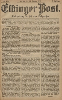 Elbinger Post, Nr. 13, Freitag 16 Januar 1880, 7 Jahrg.