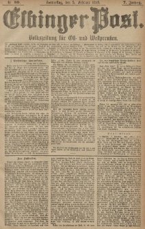 Elbinger Post, Nr. 30, Donnerstag 5 Februar 1880, 7 Jahrg.