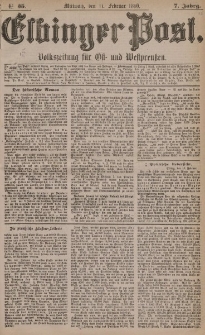 Elbinger Post, Nr. 35, Mittwoch 11 Februar 1880, 7 Jahrg.