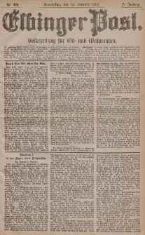 Elbinger Post, Nr. 42, Donnerstag 19 Februar 1880, 7 Jahrg.