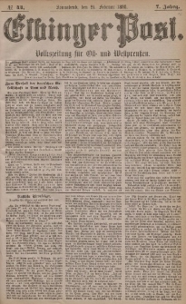 Elbinger Post, Nr. 44, Sonnabend 21 Februar 1880, 7 Jahrg.