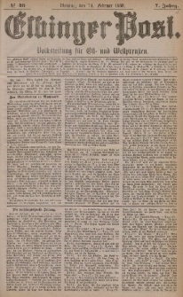 Elbinger Post, Nr. 46, Dienstag 24 Februar 1880, 7 Jahrg.