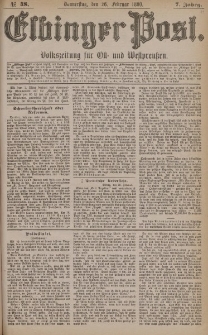 Elbinger Post, Nr. 48, Donnerstag 26 Februar 1880, 7 Jahrg.