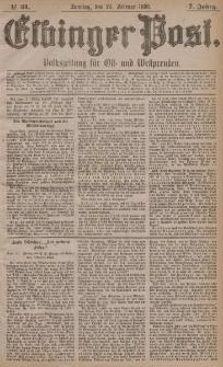 Elbinger Post, Nr. 51, Sonntag 29 Februar 1880, 7 Jahrg.