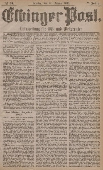 Elbinger Post, Nr. 51, Sonntag 29 Februar 1880, 7 Jahrg.