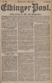 Elbinger Post, Nr. 52, Dienstag 2 März 1880, 7 Jahrg.