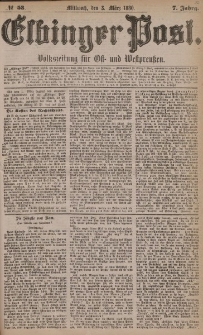 Elbinger Post, Nr. 53, Mittwoch 3 März 1880, 7 Jahrg.