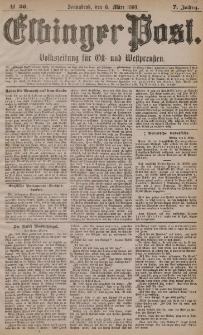 Elbinger Post, Nr. 56, Sonnabend 6 März 1880, 7 Jahrg.