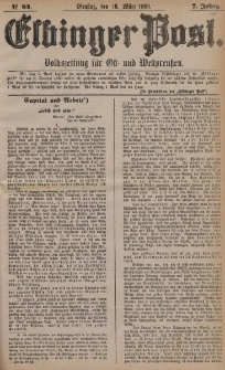 Elbinger Post, Nr. 64, Dienstag 16 März 1880, 7 Jahrg.