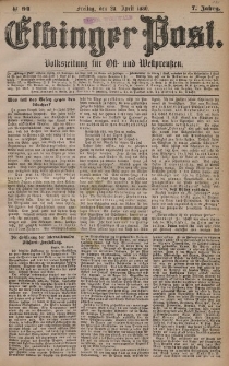Elbinger Post, Nr. 94, Freitag 23 April 1880, 7 Jahrg.
