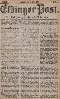 Elbinger Post, Nr. 107, Sonntag 9 Mai 1880, 7 Jahrg.