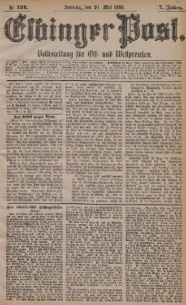 Elbinger Post, Nr. 124, Sonntag 30 Mai 1880, 7 Jahrg.