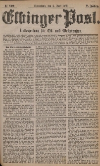 Elbinger Post, Nr. 129, Sonnabend 5 Juni 1880, 7 Jahrg.