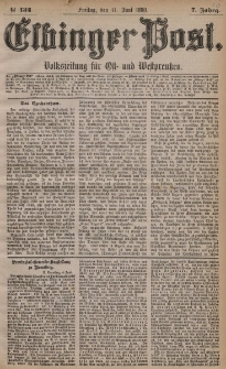 Elbinger Post, Nr. 134, Freitag 11 Juni 1880, 7 Jahrg.