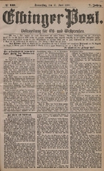 Elbinger Post, Nr. 139, Donnerstag 17 Juni 1880, 7 Jahrg.