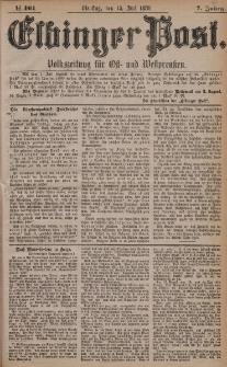 Elbinger Post, Nr. 161, Dienstag 13 Juli 1880, 7 Jahrg.