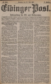 Elbinger Post, Nr. 166, Sonntag 18 Juli 1880, 7 Jahrg.