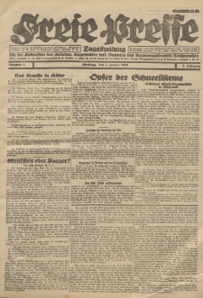 Freie Presse, Nr. 2 Dienstag 3. Januar 1928 4. Jahrgang