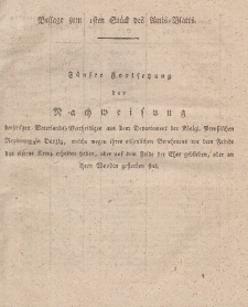 Amts-Blatt der Königlichen Regierung zu Danzig, 1817 (Beilage)