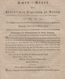 Amts-Blatt der Königlichen Regierung zu Danzig, 13. März 1817, Nr. 11
