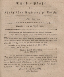 Amts-Blatt der Königlichen Regierung zu Danzig, 12. Juni 1817, Nr. 24