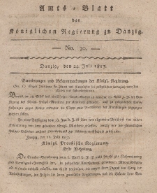 Amts-Blatt der Königlichen Regierung zu Danzig, 24. Juli 1817, Nr. 30