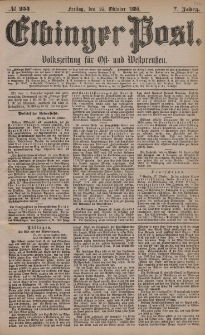 Elbinger Post, Nr. 254, Freitag 29 Oktober 1880, 7 Jahrg.