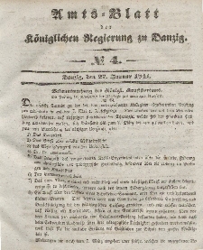 Amts-Blatt der Königlichen Regierung zu Danzig, 27. Januar 1841, Nr. 4