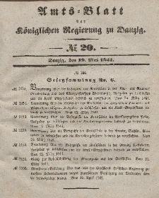 Amts-Blatt der Königlichen Regierung zu Danzig, 19. Mai 1841, Nr. 20