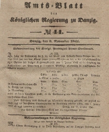 Amts-Blatt der Königlichen Regierung zu Danzig, 3. November 1841, Nr. 44