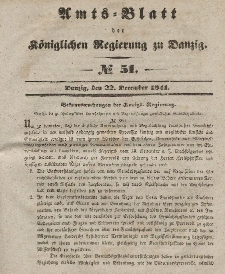 Amts-Blatt der Königlichen Regierung zu Danzig, 22. Dezember 1841, Nr. 51