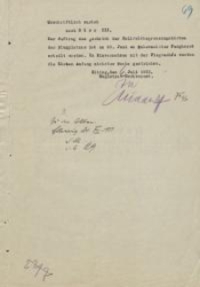 Urschriftlich zurück nach Büro III